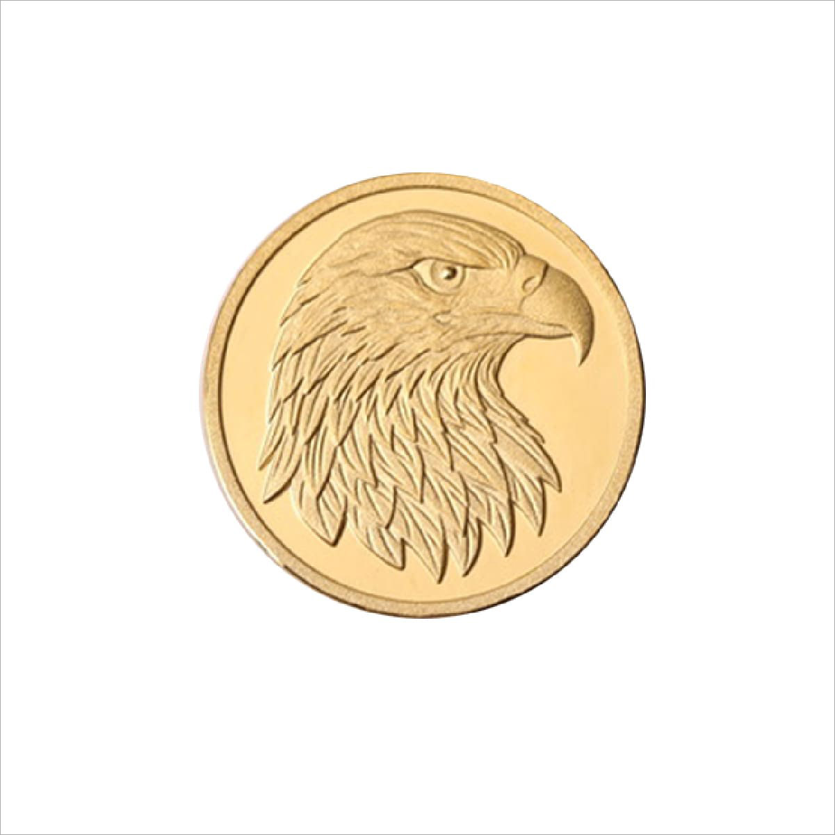 鷹&狼モチーフ 純金メダル